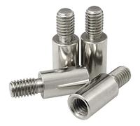 FMHXG Lot de 4 rallonges de joystick de jeu d'arcade en acier inoxydable 15 mm pour joystick Sanwa / Seimitsu Joystick Zippyy / Jamma Extension / Arcade Control