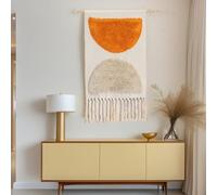 FMIYJUN Tapisserie murale bohème en macramé avec pampilles - Style tendance - Pour chambre à coucher, chambre d'enfant, appartement, dortoir - 50 x 85 cm (C1)