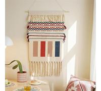 FMIYJUN Tapisserie tissée en macramé à suspendre - Décoration murale - 50 x 85 cm - Style bohème - Pour appartement, dortoir, maison, chambre à coucher