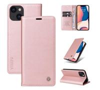 FMPCUON Coque pour Oppo A58 4G Etui RFID Protection Housse en Premium Cuir Pochette Portefeuille Rabat Clapet Case Porte Carte Magnétique Étui pour Oppo A58 4G,Or Rose