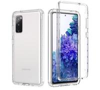 FMPCUON Coque pour Samsung Galaxy S20 FE/S20 FE 2022 Etui, avec 2 Protecteur D'écran Coque Transparent Silicone TPU Case Intégral 360 Degres Full Body Protection Coque Housse pour, Violette