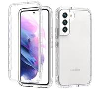 FMPCUON Coque pour Samsung Galaxy S22 Etui, avec 2 Protecteur D'écran Coque Transparent Silicone TPU Case Intégral 360 Degres Full Body Protection Coque Housse pour Samsung Galaxy S22, Transparent