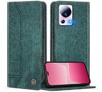 FMPCUON Coque pour Samsung Galaxy S23 FE, Luxe Cuir de Housse Portefeuille Etui Conception Rétro [Fonction Support] Flip Case Compatible avec Samsung Galaxy S23 FE, Vert
