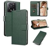 FMPCUON Coque pour Xiaomi 13T Pro/Xiaomi 13T/Redmi K60 Ultra Etui RFID Protection Housse en Premium Cuir Pochette Portefeuille Rabat Clapet Case Porte Carte Magnétique Étui pour - Vert