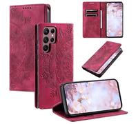 FMPCUON Coque pour Xiaomi Mi 8 Lite Etui RFID Protection Housse en Premium Cuir Pochette Portefeuille Rabat Clapet Case Porte Carte Magnétique Étui pour Xiaomi Mi 8 Lite-Rouge
