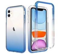 FMPCUON Coque pour Xiaomi Redmi Note 9S/Note 9 Pro Etui, avec 2 Protecteur D'écran Coque Transparent Silicone TPU Case Intégral 360 Degres Full Body Protection Coque Housse pour, Bleu
