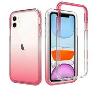 FMPCUON Coque pour Xiaomi Redmi Note 9S/Note 9 Pro Etui, avec 2 Protecteur D'écran Coque Transparent Silicone TPU Case Intégral 360 Degres Full Body Protection Coque Housse pour, Rouge