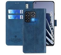 FMPCUON Etui Coque pour OnePlus 10 Pro,[Housse en Cuir PU Premium] [Pochette de Portefeuille] [Etui à Rabat],avec Fentes pour Cartes pour OnePlus 10 Pro,Bleu