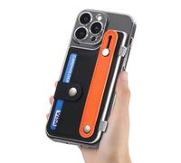 FMPCUON Slot Card Holder Coque pour Samsung Galaxy A51 5G, Porte-Cartes Adhésifs Portefeuille Autocollant Porte Carte de Crédit pour l’arrière de Téléphone avec Réglable Dragonne Support,Noir