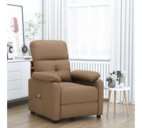 FMPGJLYH Fauteuil de massage avec fonction vibration, fauteuil TV en tissu | 6 programmes de massage, fonction allongée manuelle, cadre en bois et métal stable