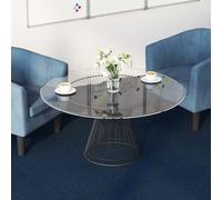 FMPGJLYH Lot de 4 dalles de moquette - 50 x 50 cm - En polypropylène bitume | Insonorisant, design modulaire, matériau robuste, pose facile