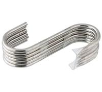 fmprofessional 21818 Crochet Esses, 6 unités, acier inoxydable, Argent, 2.40 x 12 x 6.80 cm