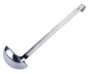 FMprofessional 21876 Louche, Acier Inoxydable, Argent, 50 x 50 x 20 cm | Pour cueillir et servir des soupes et des sauces, œillet de suspension pratique, passe au lave-vaisselle, inoxydable