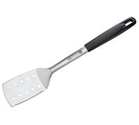 FMprofessional 22300 Spatule pour Barbecue en Acier Inoxydable avec Lame ondulée Noir/argenté