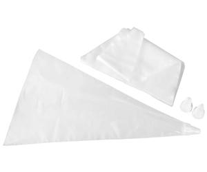 FMprofessional FM Professional 21513 Lot de 4 Poches à Douille jetables en polyéthylène avec 3 Douilles Blanc 31 x 31 x 20 cm