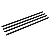 FMprofessional Lot de 50 pailles réutilisables en plastique - Diamètre : 6 x 230 mm - Réutilisables - Tubes durables - Pailles pratiques - Couleur : noir