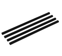 FMprofessional Pailles en plastique Ø 6 x 150 mm, pailles réutilisables, pailles réutilisables, tubes à boire, durables, couleur : noir, quantité : 1 lot de 50 pailles