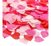 FMPXYYA Confettis en cœur biodégradables 10000 pièces - Déco Mariage Rose Rouge, 3 Couleurs, 100g pour Lancer Lors des cérémonies romantiques, fêtes et décorations personnalisées