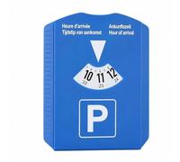 FMPXYYA Disque Horaire Bleu Maxi Modèle Luxe ABS Soft Touch 12 x 15,5 cm Parking Heure d’Arrivée Lisible Multilingue Accessoire Auto Compatible Europe Durable et Élégant