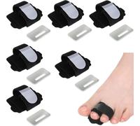 FMPXYYA orthèse Pied Orteil Marteau 6 pièces séparateurs d Orteils avec plaques en Aluminium intégrées, soulagement Hallux valgus et Douleur Orteil, Ajustable, Lavable, Usage Quotidien