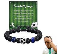 FMPXYYA Regalos De Fútbol Pulsera De Fútbol Ajustable Con Carte Inspirante Cadeau Pour Confirmation Noël Calendrier De L Avent Et Anniversaire