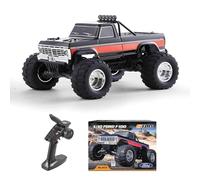 FMS 1/10 Ford F-100 RC Monster Truck, RC Crawler RTR 2WD Véhicule tout-terrain avec barre à roulettes, moteur à couple élevé, voiture télécommandée de qualité passe-temps pour adultes, noir
