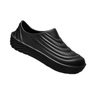 FmShi Chaussures de chef imperméables et antidérapantes pour homme - EVA durable, semelle antidérapante pour la cuisine et les jours de pluie, Noir/blanc, 6.5-7