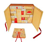 FmtwPhn Boîtes De Calendrier De L'Avent 33x30.5x8cm - Boîte Cadeau De Noël Avec 24 Cases, Kit À Configurer Soi-même, Pour Moments De Partage En Famille Et Attente Des Fêtes