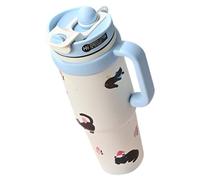 FmtwPhn Bouteilles d'eau isolées - 1000 ml - Gobelet anti-fuite avec poignée - Bouteille d'eau pour l'école, le café, les boissons, l'école, les enfants, les adultes