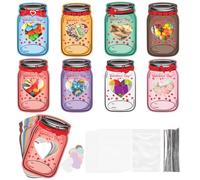 FmtwPhn Cartes de Saint-Valentin pour pour l'École | Cartes Postales à Cœurs | DIY Motif Cœur Mignon Saint-Valentin | Pour Garçons Filles Élèves Camarades Amis Adultes Couples