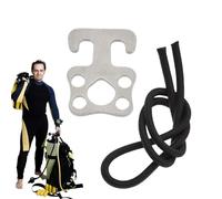FmtwPhn Crochet de Corde de Sécurité pour Plongée,Boucle De Ceinture De Lest en Acier Inoxydable | Accessoires De Sécurité Polyvalents Robustes pour Plongée Sports Nautiques Camping