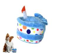 FmtwPhn Jouet couineur pour chien - Jouet couineur pour chien - Jouet à mâcher mignon pour chien dans un gâteau d'anniversaire - Jouet amusant pour chien - Jouet sonore en peluche pour chien