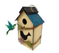 FmtwPhn Nichoirs à Oiseaux en Bois, nichoirs à Oiseaux en Bois pour l'extérieur, Nichoirs à Oiseaux Suspendus en Bois pour l'extérieur, Cage à Oiseaux, décoration de Jardin multifonctionnelle, abri