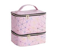 FmtwPhn Organisateur de set d'ongles, sac de rangement pour vernis à ongles, organisateur et rangement, peut contenir 30 bouteilles, séparateurs en éponge, poignée solide pour, Rose, Voir description