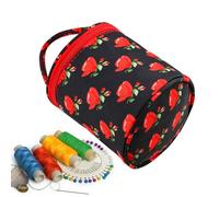 FmtwPhn Sac de Courses en tonneau de Fil | Organiseur de Sac au Crochet antidérapant avec Fermeture éclair | Porte-Fil avec poignée Sac Portable pour Aiguilles à Tricoter, bobines, Attribut