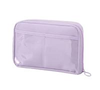 FmtwPhn Trousse à crayons pour fille - Grand porte-stylo de rangement avec 12 compartiments - Trousse à crayons portable et robuste - Trousse à crayons pratique de grande capacité, lilas, Voir