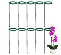 FmtwPhn Tuteurs pour,Support pour d'Intérieur à Hauteur Réglable,10 Pièces en Acier Inoxydable avec Pince pour Légumes Piments Haricots Orchidées Tomates | 10 Pièces