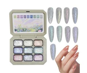 FmtwPhn Vernis Gel - Gel Dégradé Pour Dessin - Palette De Vernis 9 Couleurs Accessoires Pour Peinture D'Ongles Et Manucure Destinés Aux Professionnels De Mariage Débutantes Femmes Filles Et Réunions À