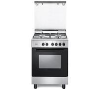 FMX64LSG Cuisinière à gaz avec four électrique, 4 brûleurs, 60 x 60 cm, classe énergétique A