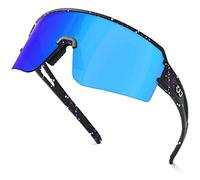 FMY Lunettes de soleil polarisées pour cyclisme, sport, style pit-vipe protection UV400, baseball, course à pied, pêche pour homme et femme
