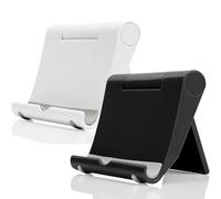 FMYODWU 2 Piece Foldable Mobile Phone Stand, Mini Tablet Stand, Adjustable Desktop Mobile Phone Stand, Multi-Angle Mobile Phone Holder, Docking Station for Office Home Watching Movies Videos