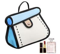 Fmzrbnih Astuce 2D - 7,09 x 9,06 x 3,54 pouces fourre-tout crossbodyAlla, sac à bandoulière élégant de longue durée | sac de style dessin animé créatif pour un usage quotidien, voyage D, bleu,