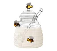 Fmzrbnih Boîte à miel de 0,4 l - Boîte de rangement transparente avec couvercle - Convient à un usage alimentaire - Pour fromage, petit-déjeuner, café, thé