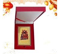 Fmzrbnih Cartes de Tai sur 2025-3,15x2x0,2 Pouces Carte De Protection du Zodiaque Chinois, De Bon, De Bénédiction De Longue Durée | Carte Énergétique Annuelle