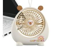 Fmzrbnih Cute Desk Fan | USB Rechargeable Cooling Tool 2-Speed Adjustable - Desktop Fan Quiet,for Home Apartment Bedroom Office Dorm Travel Car