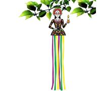 Fmzrbnih Day of The Dead Sugar Skull Hanging Tassel Ornament Decor