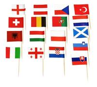 Fmzrbnih Flag Cupcake Toppers - 3.9x3.1x0.7in Patriotic Toothpicks, Miniature National Flags | 100pcs Portable Decoration Sticks for Cocktails Fruit Cupcakes Gathering Event Celebration Table Display