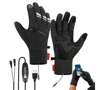 Fmzrbnih Gants chauffants USB | 3 niveaux de chauffage avec fonction écran tactile et régulation de la chaleur, gants USB portables | pour hiver, chasse, sports d'hiver, travail, extérieur, moto