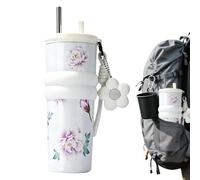 Fmzrbnih Gobelet isotherme avec paille | 710 ml réutilisable avec couvercle paille | Tasse à eau isolée pour gobelet à café | pour thé, lait, jus, boisson, bureau, école, , camping, randonnée, p