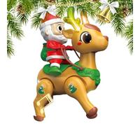 Fmzrbnih Jouet de Crawling pour bébé - de Père Noël - Figurine ABS Light -up Play - Partenaire de Chant interactif - Moteur éducatif - Constructeur de compétences pour Les Jardins d' et